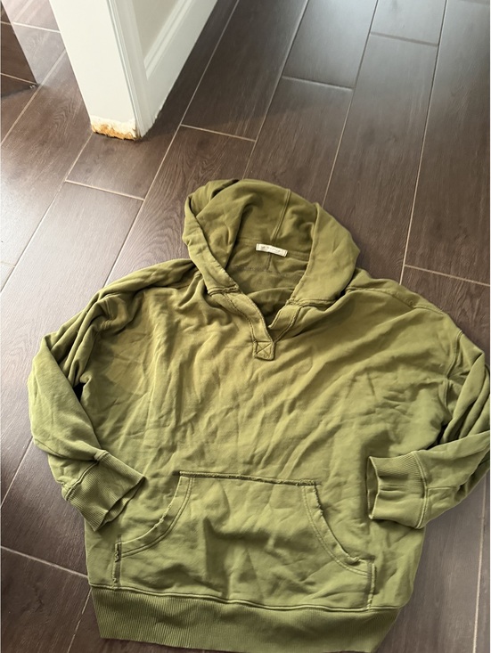 We The Free Tops - We the free oversized slouchy olive green pullover hoodie XL